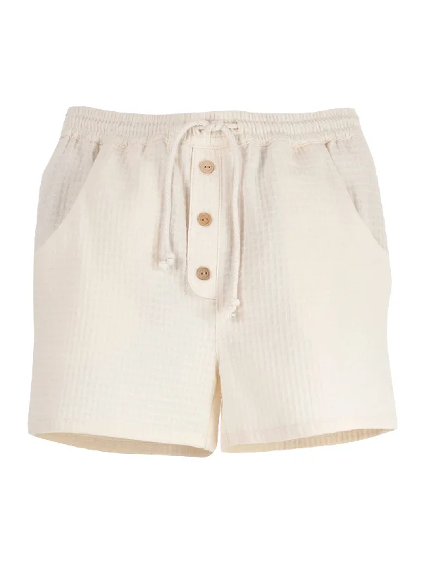 Off White Bermuda Shorts Preppy Men's College