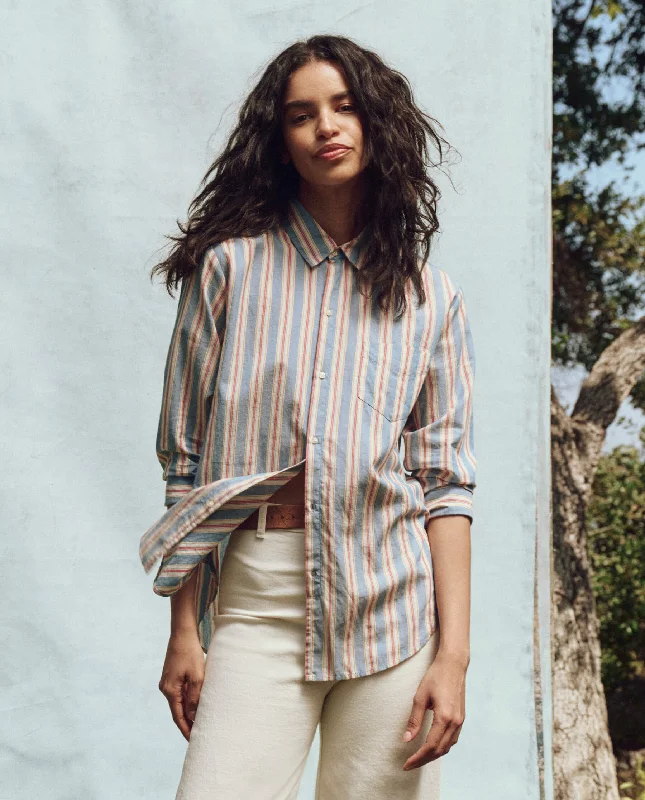 The Post Top. -- Blue Frontier Stripe Bold Men's Animal