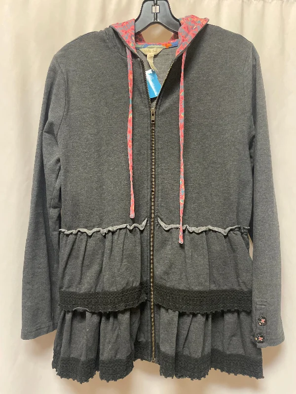 Sweatshirt Hoodie By Matilda Jane In Grey, Size: M Cool Men's Distressed