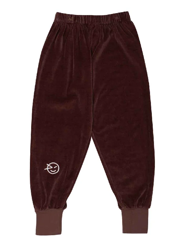 Chocolate Velour Cloud Pants Stylish Men's Neon