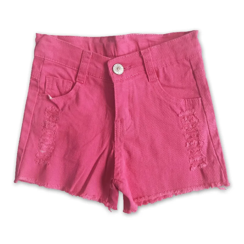 Hot red waistband denim shorts Bold Men's Animal