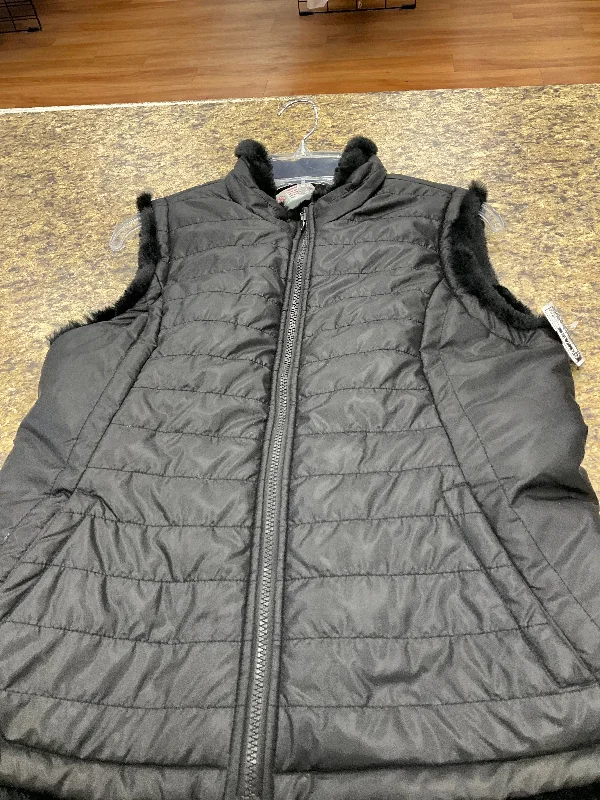 Vest Faux Fur & Sherpa By Nicole Miller In Black, Size: M Cclassic Men's Tweed