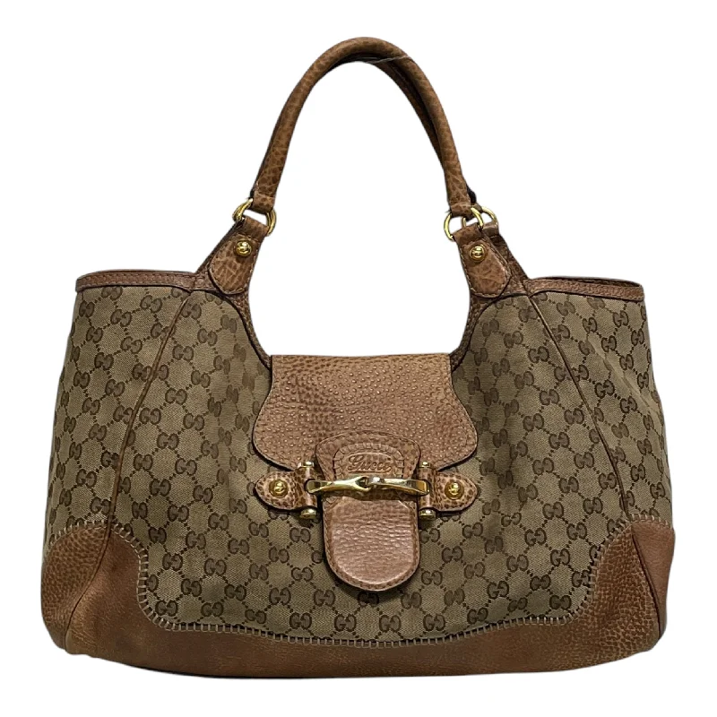 GUCCI/Hand Bag/Monogram/Cotton/CML/Leather 223958 223312 Lumberjack