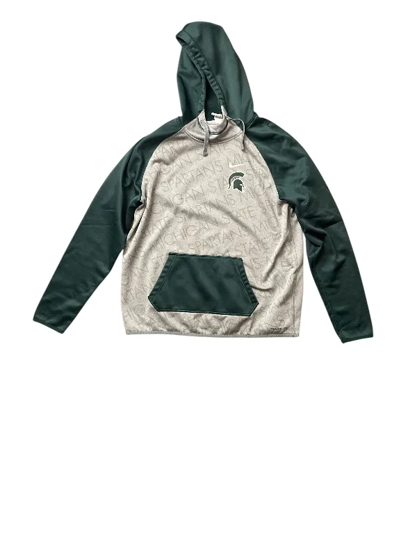 Sweatshirt Hoodie By Nike Apparel In Green, Size: L Monochromatic Office Style