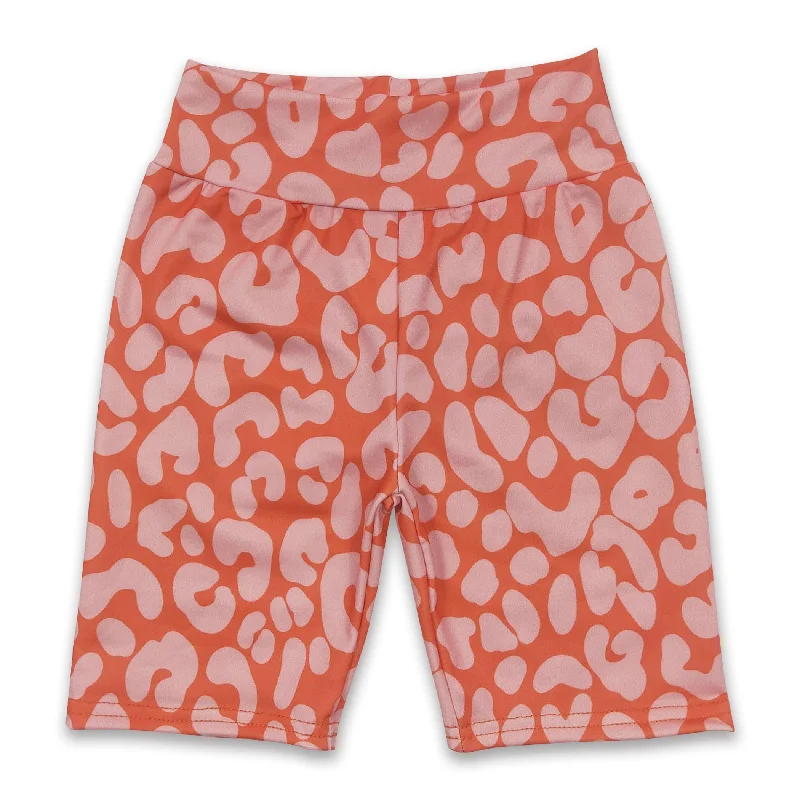 Orange leopard baby girls shorts Cool Men's Distressed