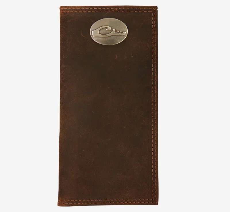 Drake Leather Checkbook Wallet Dapper Men's 1920S