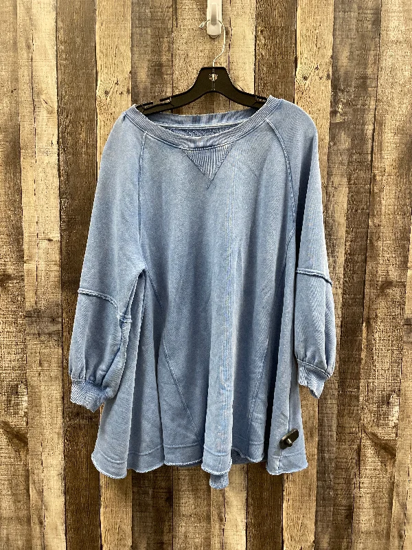 Sweatshirt Crewneck By American Eagle In Blue, Size: Xs Sophisticated Men's French