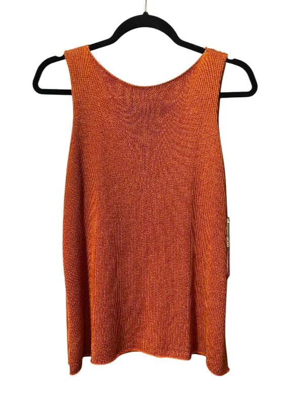 Vest Sweater By Valerie Stevens In Orange, Size: Xl Casual Men's Short