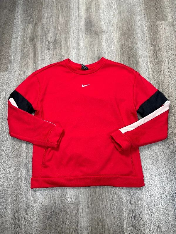 Sweatshirt Crewneck By Nike Apparel In Red, Size: Xs Stylish Men's Neon