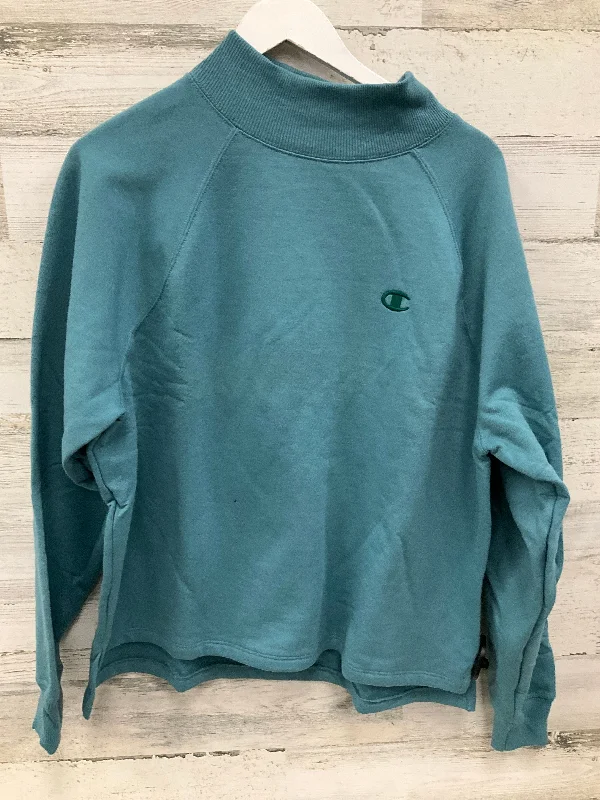 Athletic Sweatshirt Collar By Champion In Aqua, Size: Xl Sharp Men's Italian