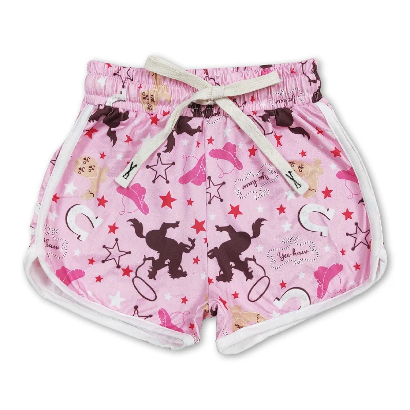 Pink hat rodeo western baby girls summer shorts Dapper Men's 1920S