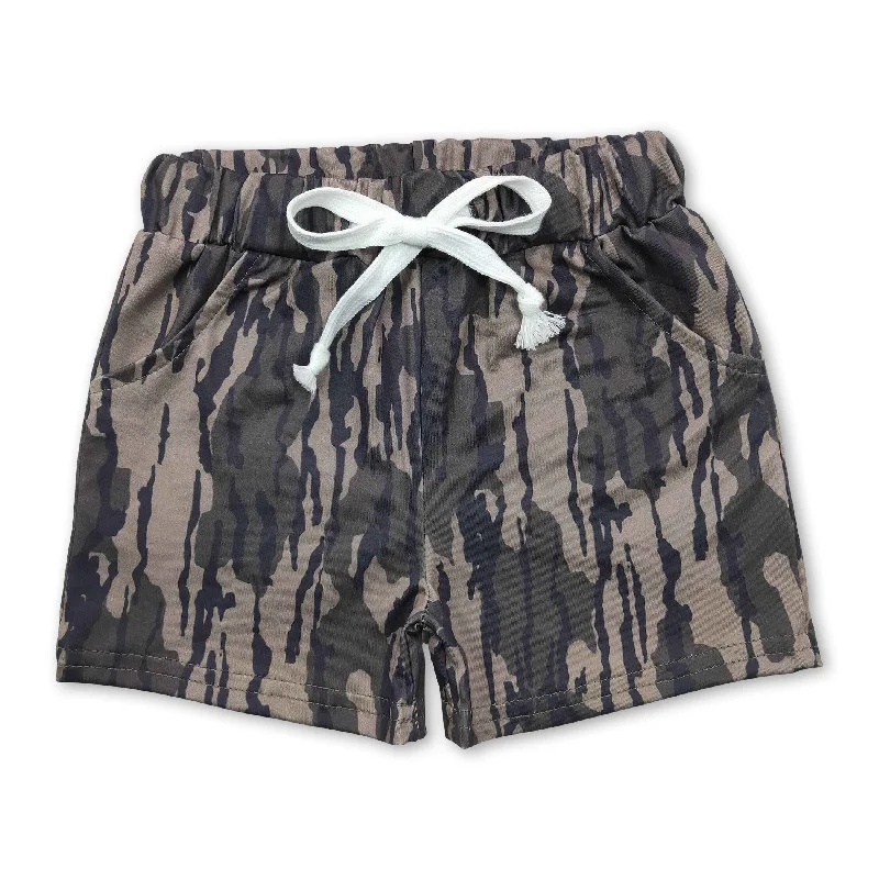 Olive camo pockets baby boy summer shorts Youthful Men's Anime