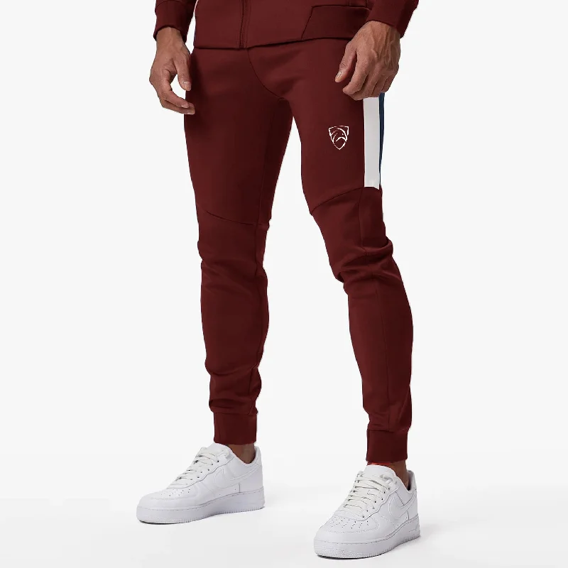 Tf-Maroon PolyFleece Squad Cuff Bottoms Elegant Men's Cashmere