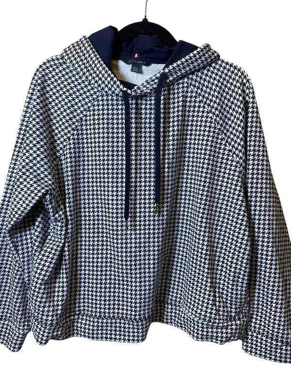 Sweatshirt Hoodie By Tommy Hilfiger In Black & White, Size: Xl Lumberjack