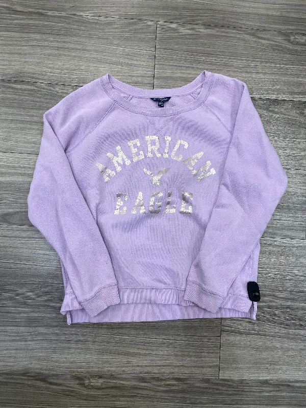 Sweatshirt Crewneck By American Eagle In Purple, Size: L Tough Men's Military
