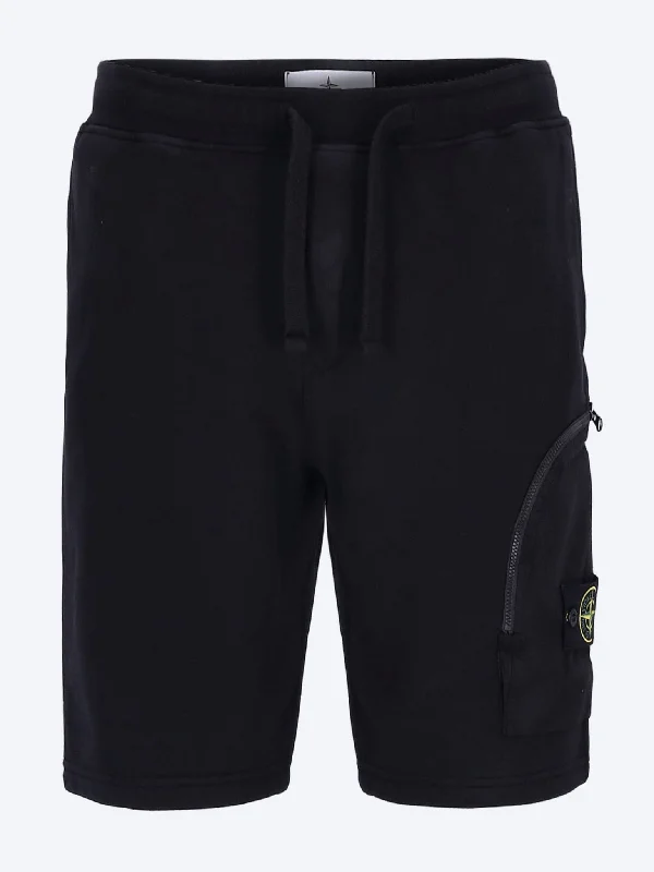 Cotton fleece, garment dyed shorts Sophisticated Men's French