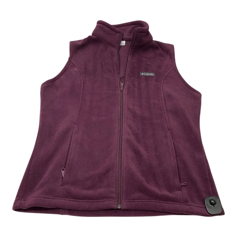 Vest Fleece By Columbia In Purple, Size: L Elegant Men's Cashmere