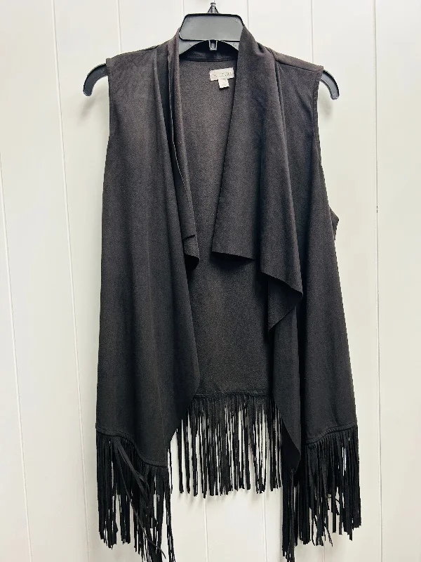 Vest Faux Fur & Sherpa By Decree In Black, Size: L Hip Men's Urban