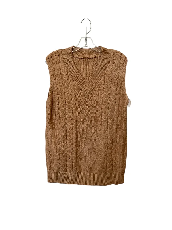 Vest Sweater By Clothes Mentor In Tan, Size: M Refined Men's Classic 