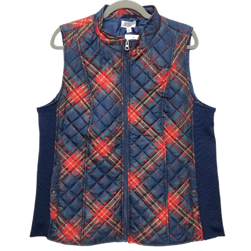 Vest Puffer & Quilted By Kim Rogers In Plaid Pattern, Size: L Earthy Men's Sustainable 