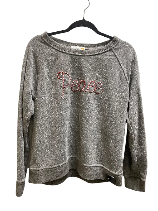 Sweatshirt Crewneck By C And C In Grey, Size: M Modern Men's 