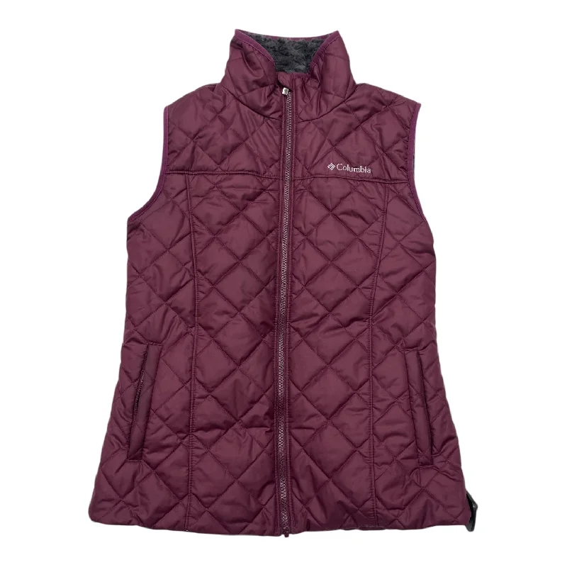 Vest Puffer & Quilted By Columbia In Maroon, Size: S Unique Men's Upcycled