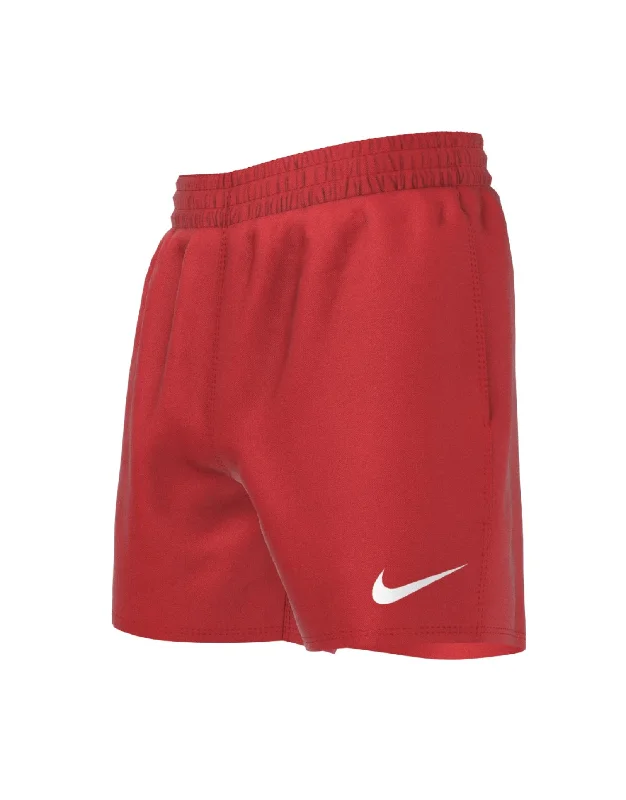 Boys Essential Lap 4" Volley Short University Red Tough Men's Military