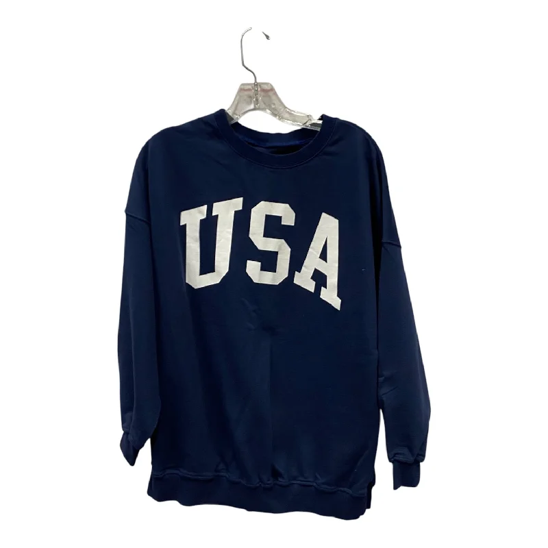 Sweatshirt Crewneck  In Navy, Size:M Elegant Men's Cashmere