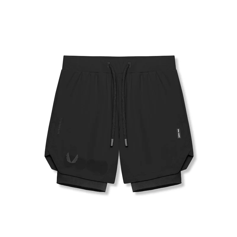 0866. Tetra-Lite® 7" Liner Short - Black "Black Wings"/Black Refined Men's European 0866. Tetra-Lite® 7" Liner Short - Black "Black Wings"/Black Refined Men's European