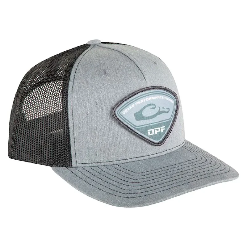 Drake Tri-Patch Snapback Trucker Hat- Heathered Grey and Black Hip Men's Urban