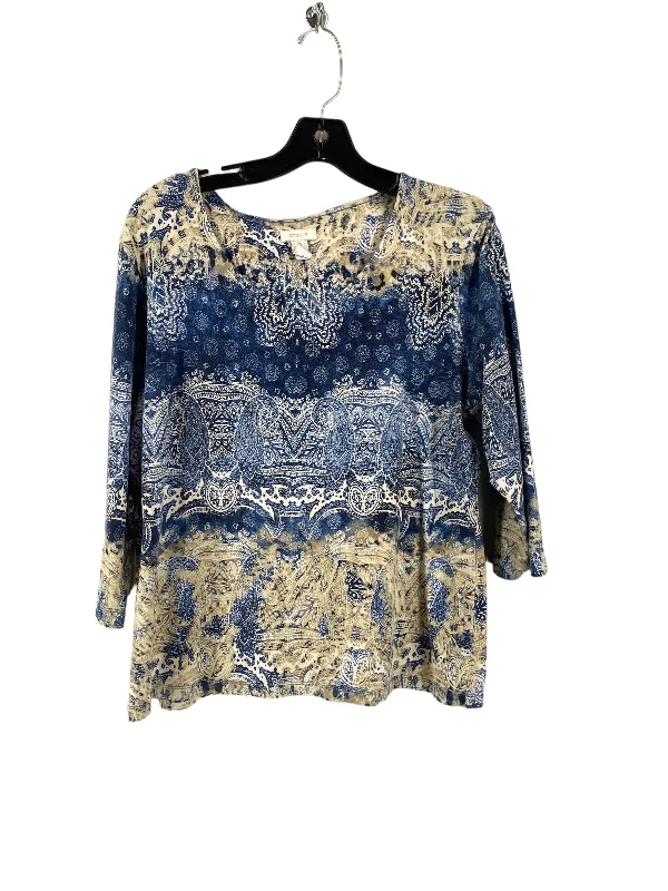 Top 3/4 Sleeve By Chicos  Size: 2 Preppy Men's College