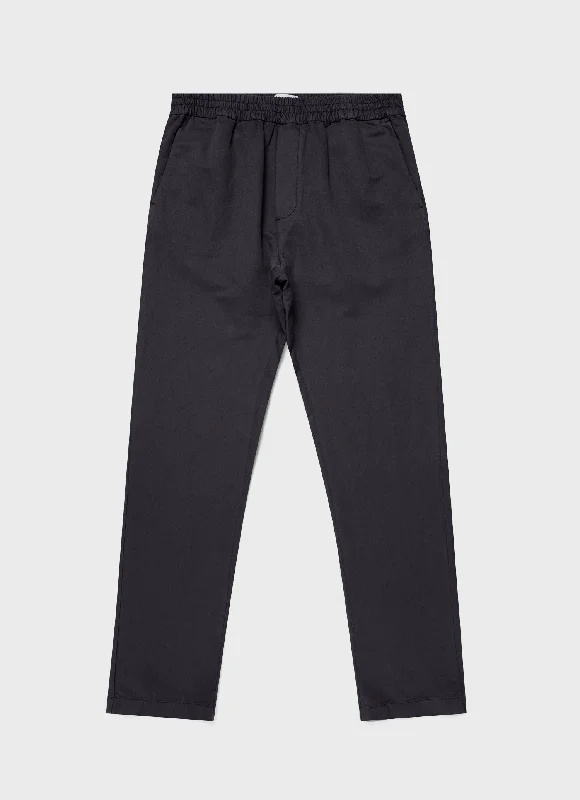 Men's Cotton Linen Drawstring Trouser in Charcoal Hip Men's Urban