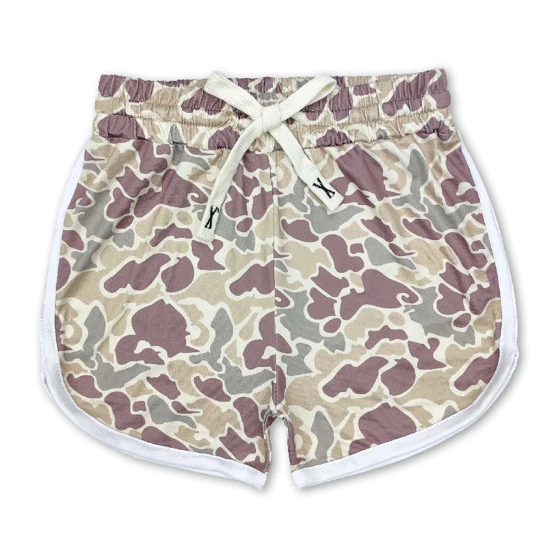 Camo print kids girls summer shorts Refined Men's Classic 