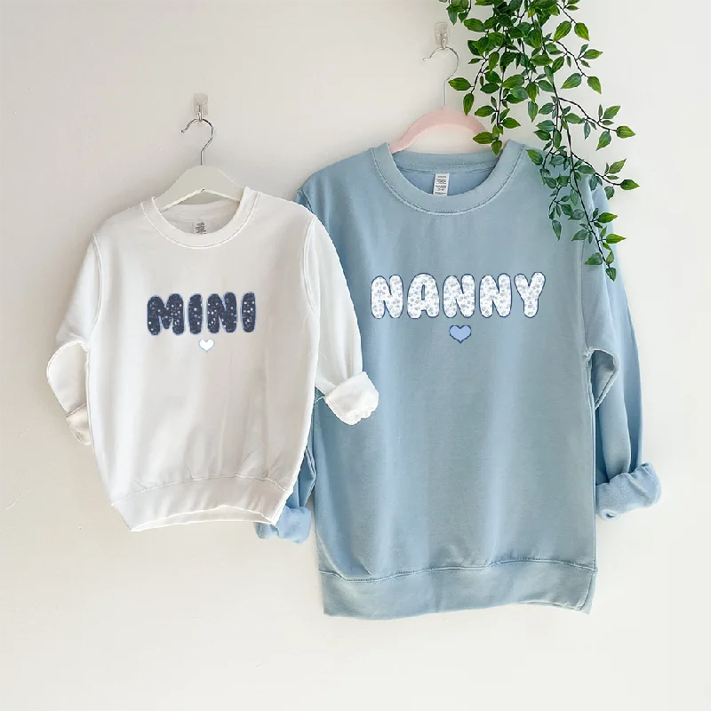Nanny & Mini Ditsy Floral Matching Sweatshirts Tough Men's Military