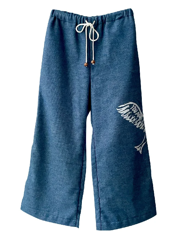 Blue Denim Trousers Refined Men's European