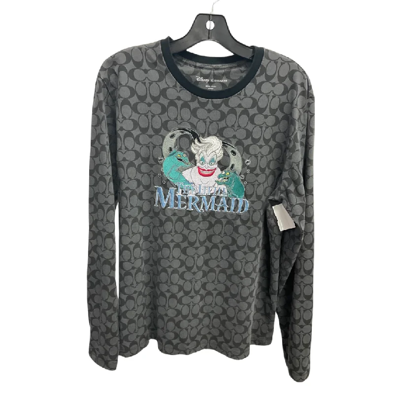 Athletic Sweatshirt Crewneck By Coach In Grey, Size: M Relaxed Men's Australian 