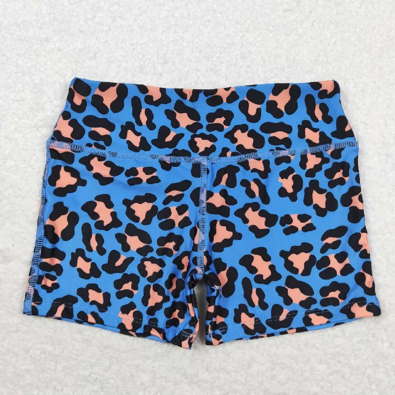 SS0214 Blue and orange leopard shorts high quality mixed children clothing British Gentleman Style SS0214 Blue and orange leopard shorts high quality mixed children clothing British Gentleman Style