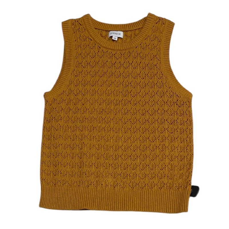 Vest Sweater By Evereve In Orange, Size: L Trendy Men's Oversized