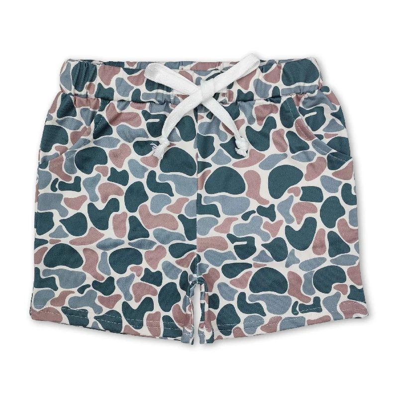 Green camo baby kids hunting shorts Sophisticated Men's 