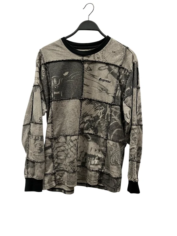 Supreme/LS T-Shirt/M/Cotton/GRY/All Over Print/Mosaic Patch Work Tee Earthy Men's Hemp