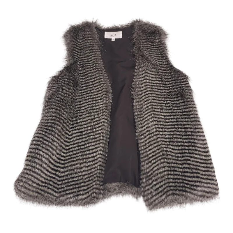 Vest Faux Fur & Sherpa By Jack In Grey, Size: S Monochromatic All