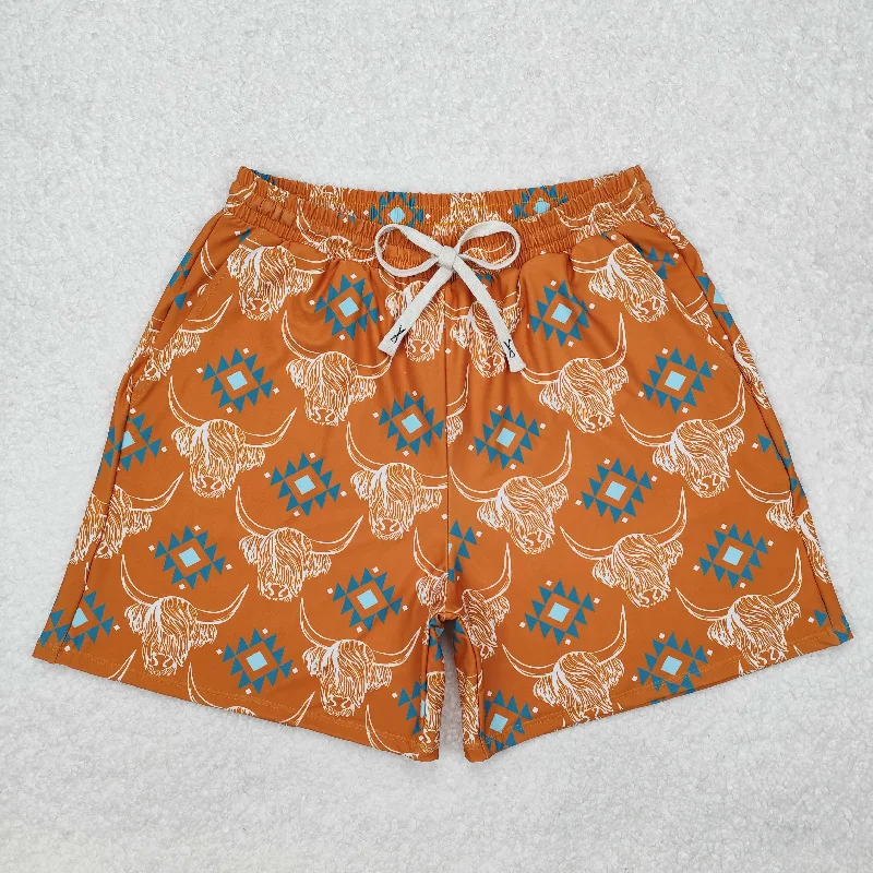 S0462 Adult man swimwear boutique Swimming trunks Orange shorts with cattle 202412RTS Cozy Men's Winter S0462 Adult man swimwear boutique Swimming trunks Orange shorts with cattle 202412RTS Cozy Men's Winter