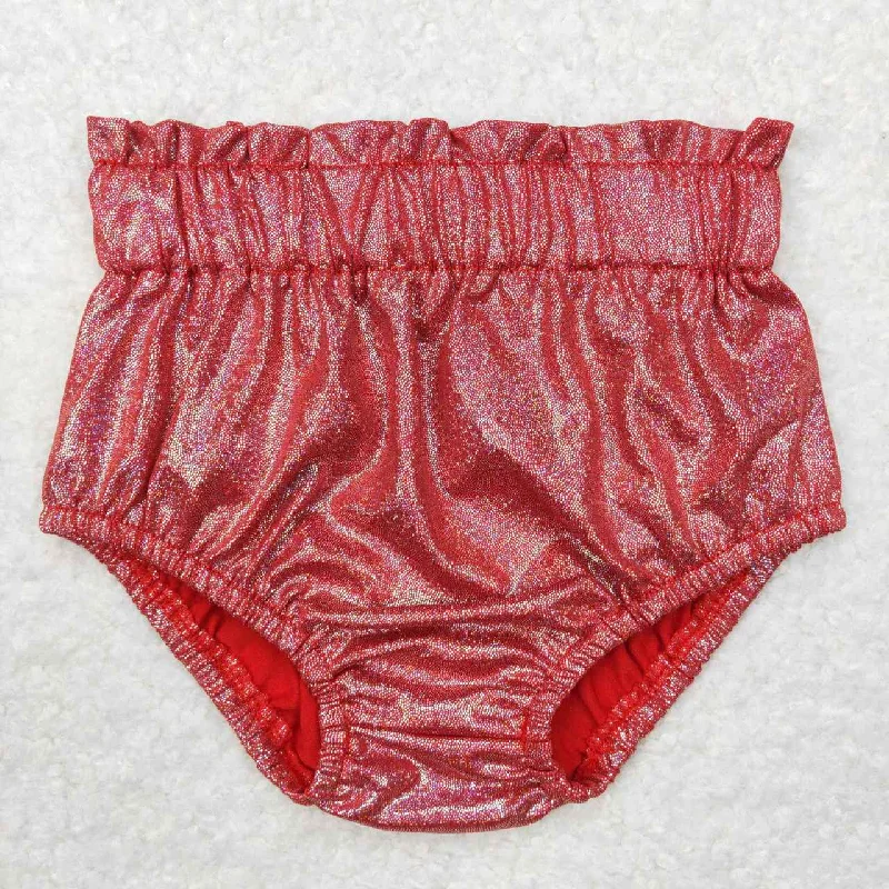 SS0114  Red Girls Bummies Shorts Cozy Men's Winter