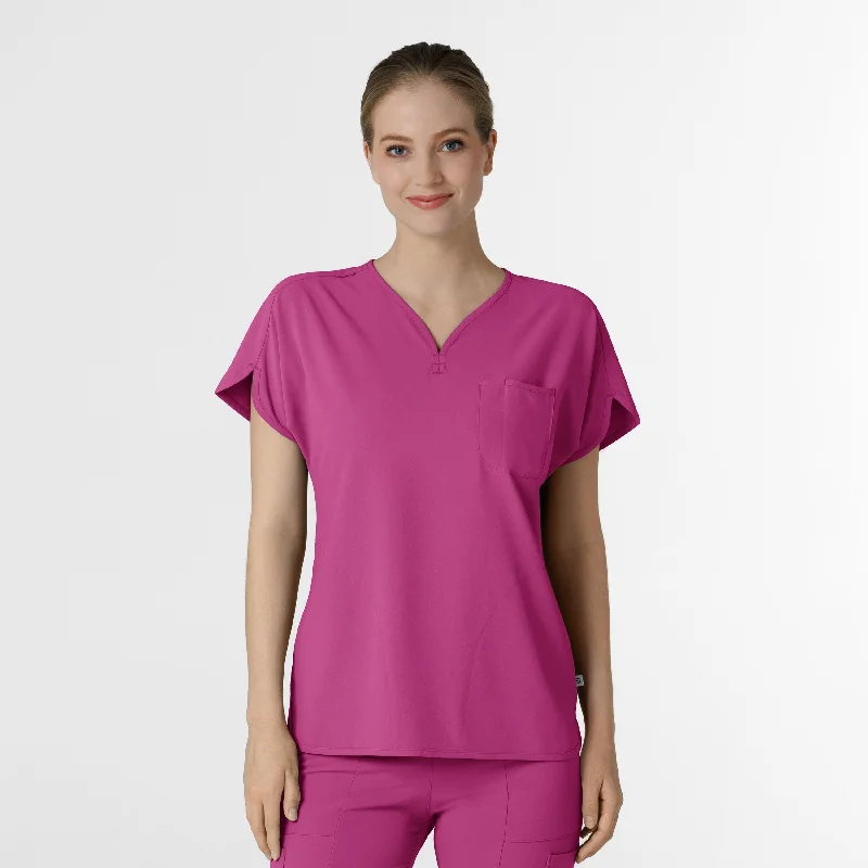 RENEW Women's Dolman Scrub Top - Raspberry Hip Men's Retro