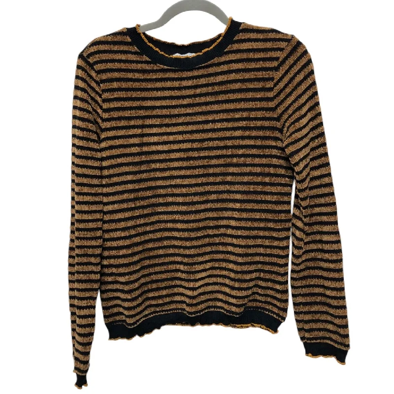 Sweatshirt Crewneck By Zara Basic In Black & Brown, Size: M Street