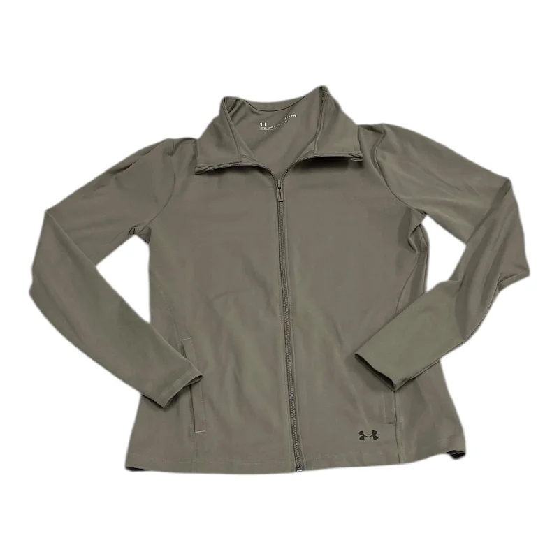 Athletic Sweatshirt Collar By Under Armour In Taupe, Size: S Cool Men's Distressed