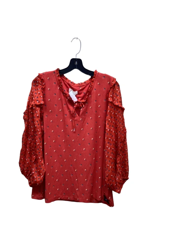 Top Long Sleeve By Maeve  Size: Xl Trendy Men's Oversized