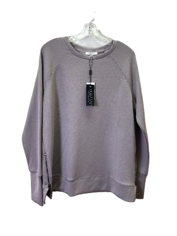Athletic Sweatshirt Crewneck By Cable And Gauge In Purple, Size: L Adventure