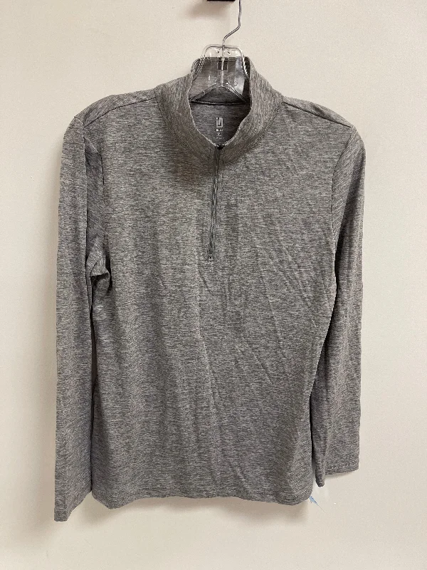 Athletic Sweatshirt Collar By Ideology In Grey, Size: M Trendy Men's Oversized