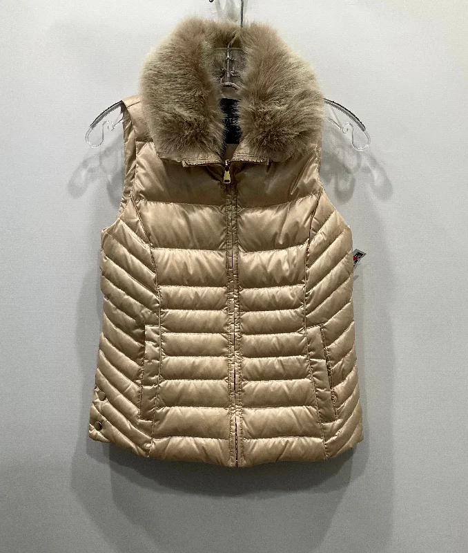 Vest Puffer & Quilted By Talbots In Tan, Size: S Dapper Men's 1920S